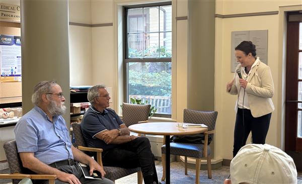 School Committee members at the Brookline Senior Center